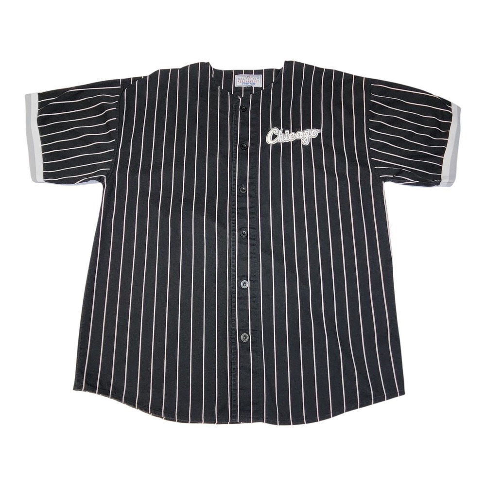 Vintage Starter Chicago White Sox Pinstripe Jersey Shirt MLB Genuine Merchandise